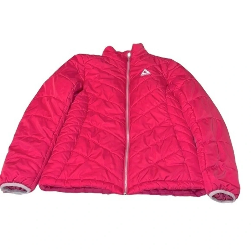 Gerry Fuschia Pink Silver Girls Puffer Coat Size Large 14-16
